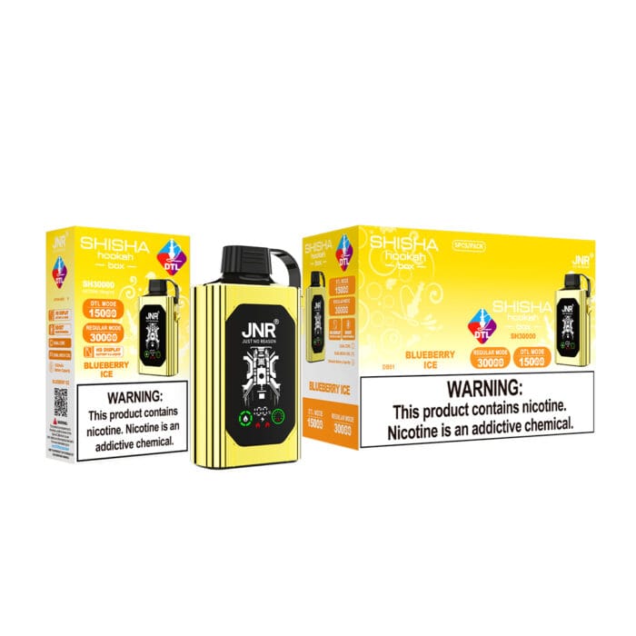 JNRJNR SHISHA Hookah box 20500 puff disposable vapeblueberry ice