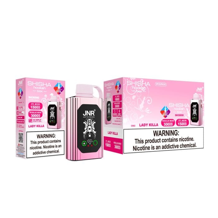JNRJNR SHISHA Hookah box 30000 puff Disposable Vapelady killa ok