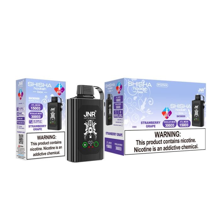 JNRJNR SHISHA Hookah box 30000 puff Disposable Vapestrawberry grape