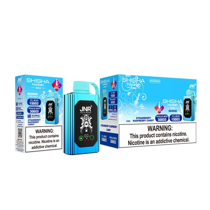 JNRJNR SHISHA Hookah box 30000 puff Disposable Vapestrawberry raspberry candy