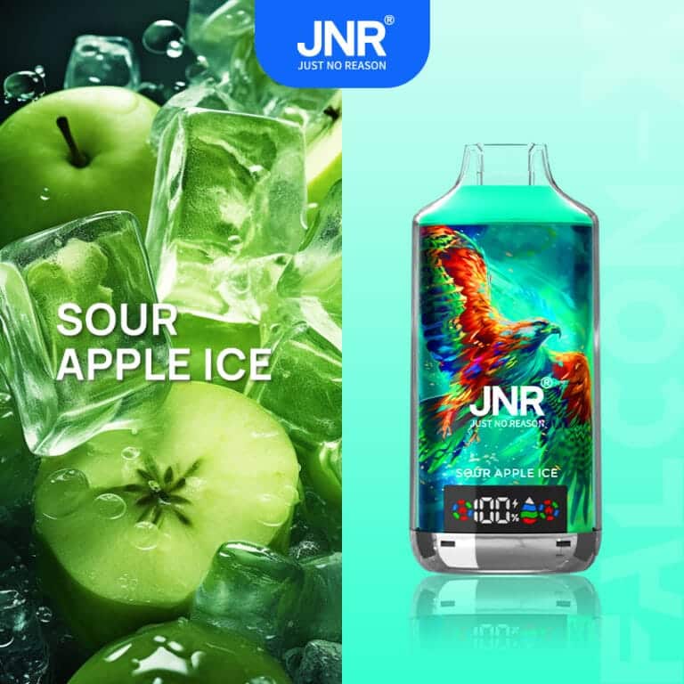JNRjnr falcon X 18000 puff 18k puffs disposable vape nicotinesour apple ice