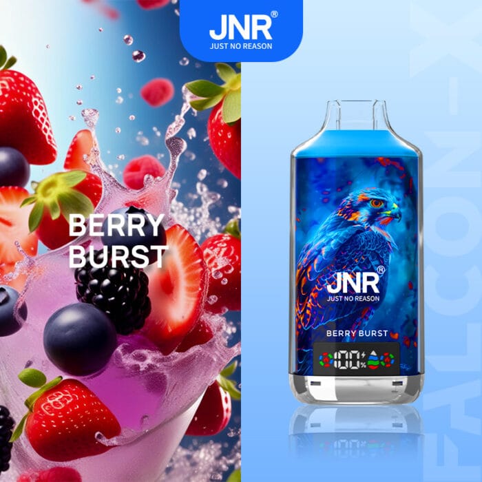 JNRjnr falcon X 18000 puff disposable vapeberry burst