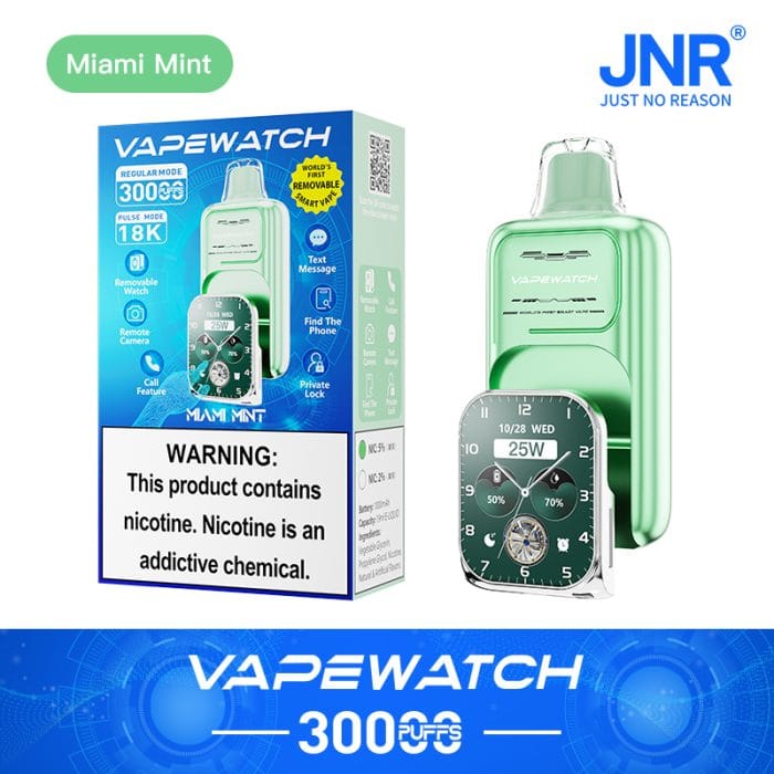 JNRJNR Vape Watch 30000 Puffs Disposable Vapemiami mint