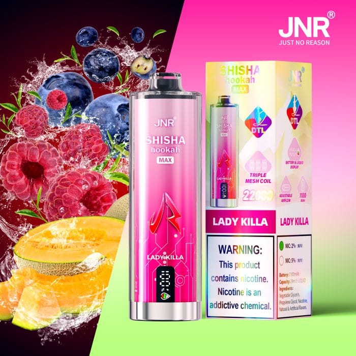 JNRUnveiling The JNR Shisha Hookah Max 22000 Puffs Disposable Vape: A Nicotine-Free Delight!sm lady killa 少女杀手