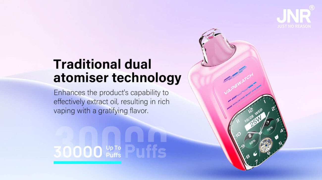 JNRJNR Vape Watch 30000 Puffs Disposable Vapejnr vape watch info
