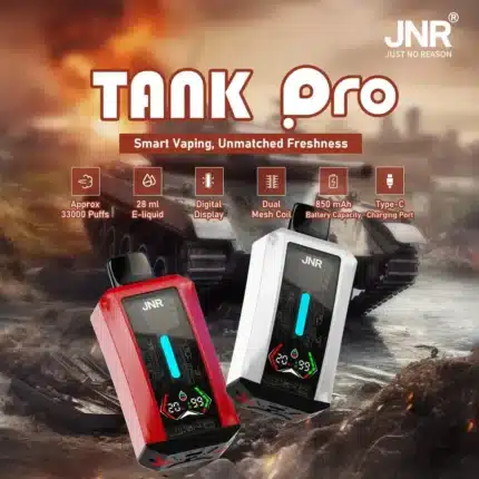 JNRJNR Tank Pro Disposable Vape 850mAh 28mL E-Liquid 33000 Puffsimgi jnr tank pro disposable vape main