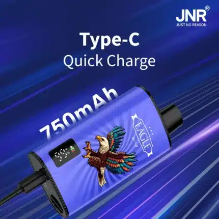 JNRJNR EAGLE Smart Disposable Vape 25ml 23000 Puffs 750mAh Adjustable Airflowimgi jnr eagle disposable vape