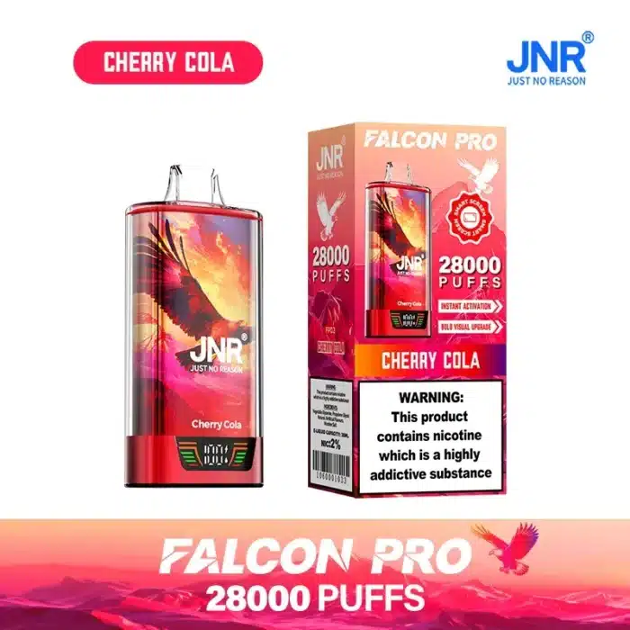 JNRThe Jnr Falcon Pro 28K Puffimgi h vape jnr falcon pro puffs cherry cola